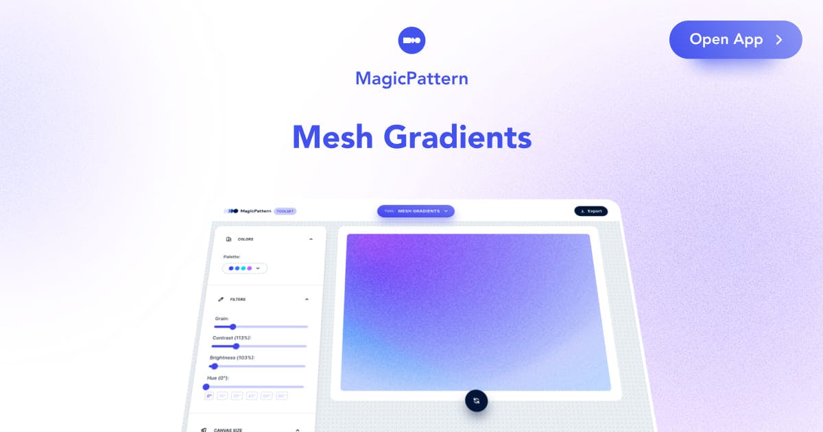 SVG Mesh Gradients – By the MagicPattern design toolbox